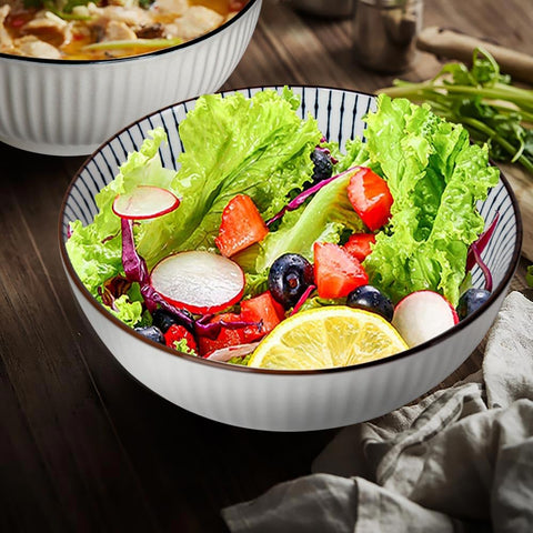 QINLANG pho bowl in use with broth and noodles.