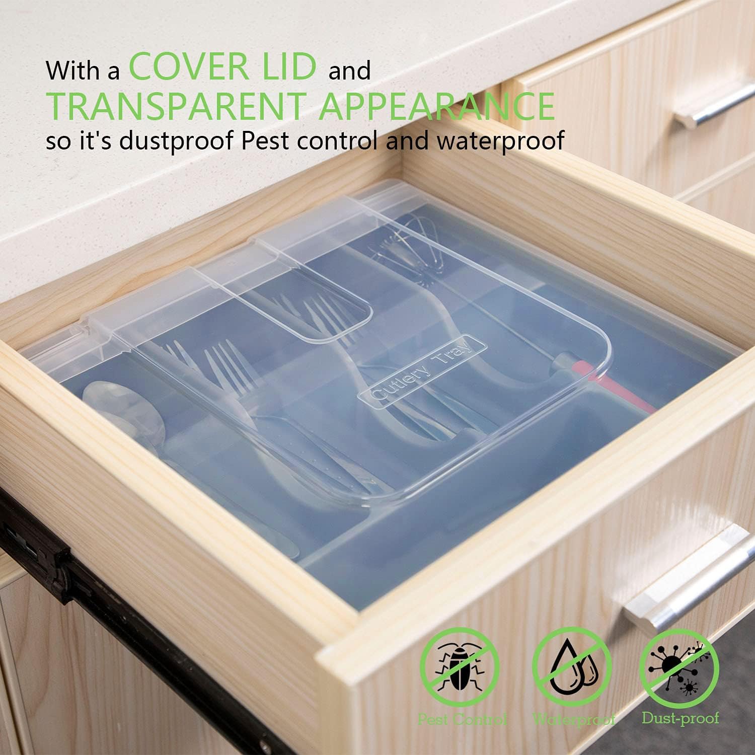QINOL clear lid enables quick visibility of contents