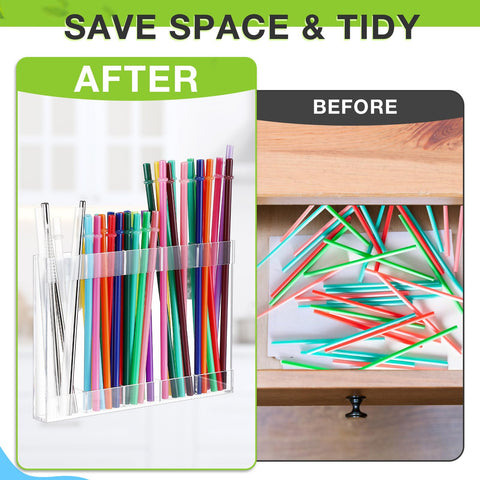 Close-up of large capacity holder showing space for multiple straws.