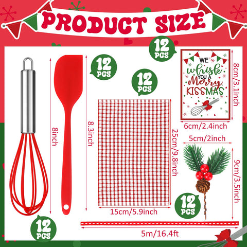 Qinyoung silicone spatula and red plaid towels for mess-free mixing