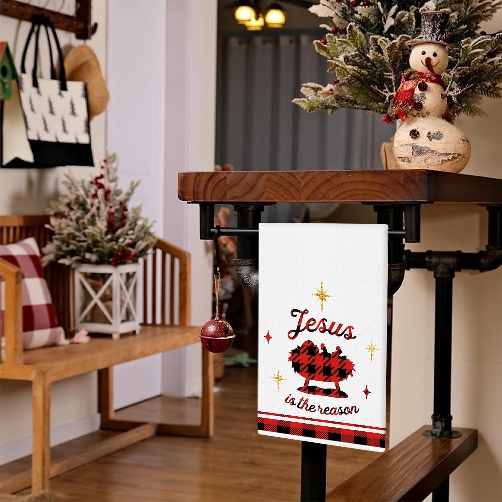 QIONG MENG Machine washable nativity towels maintain softness after washing.