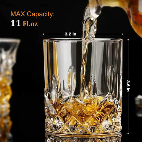 Qipecedm crystal rock glass detail emphasizes elegant shine under light