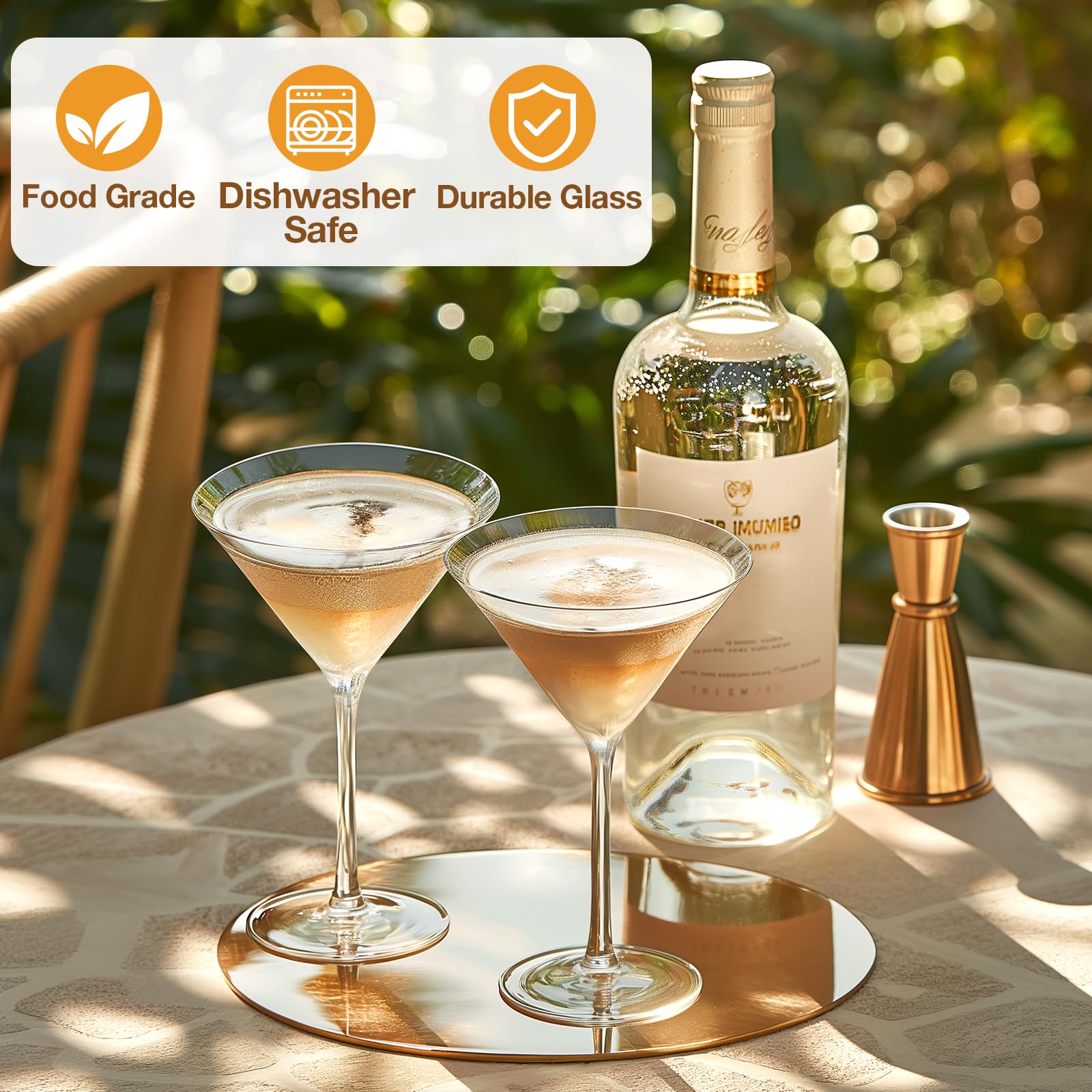 Qipecedm gift-boxed martini glasses set makes a thoughtful present for entertaining