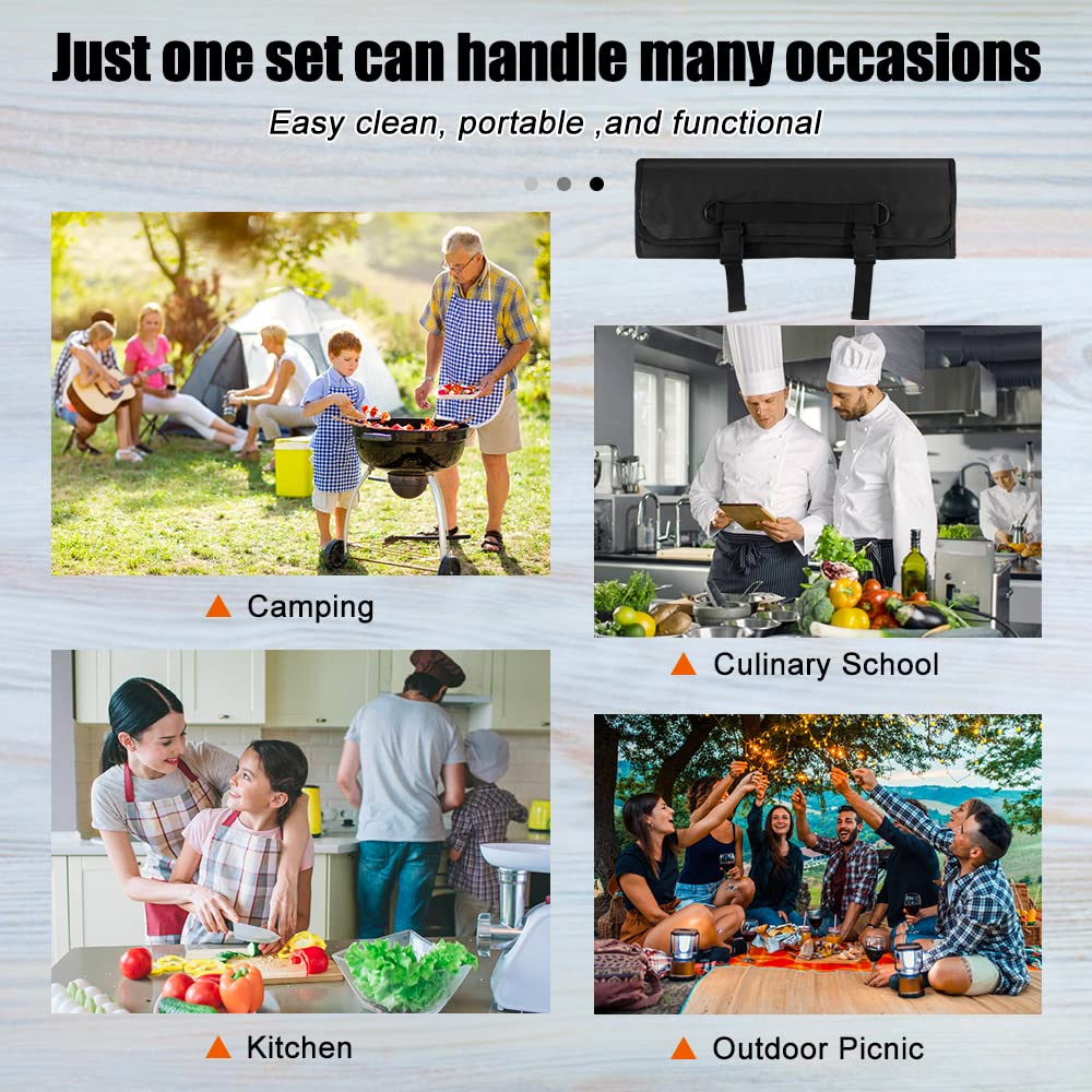 QIQU travel-friendly knife bag is lightweight for work or camping.
