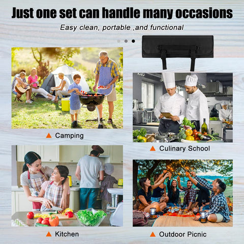 QIQU travel-friendly knife bag is lightweight for work or camping.
