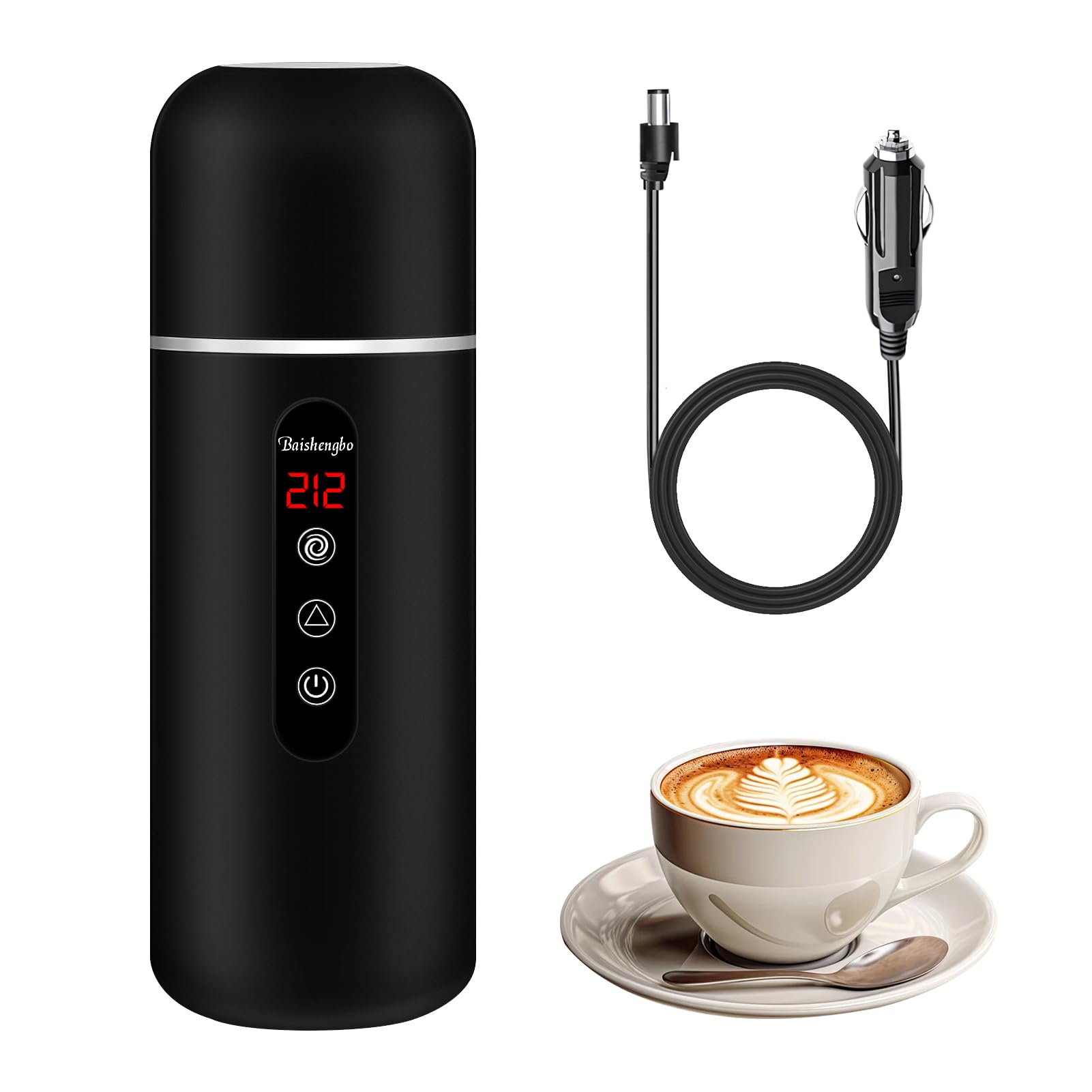 QIURUIFFA electric travel kettle for on-the-go hot water and tea or coffee