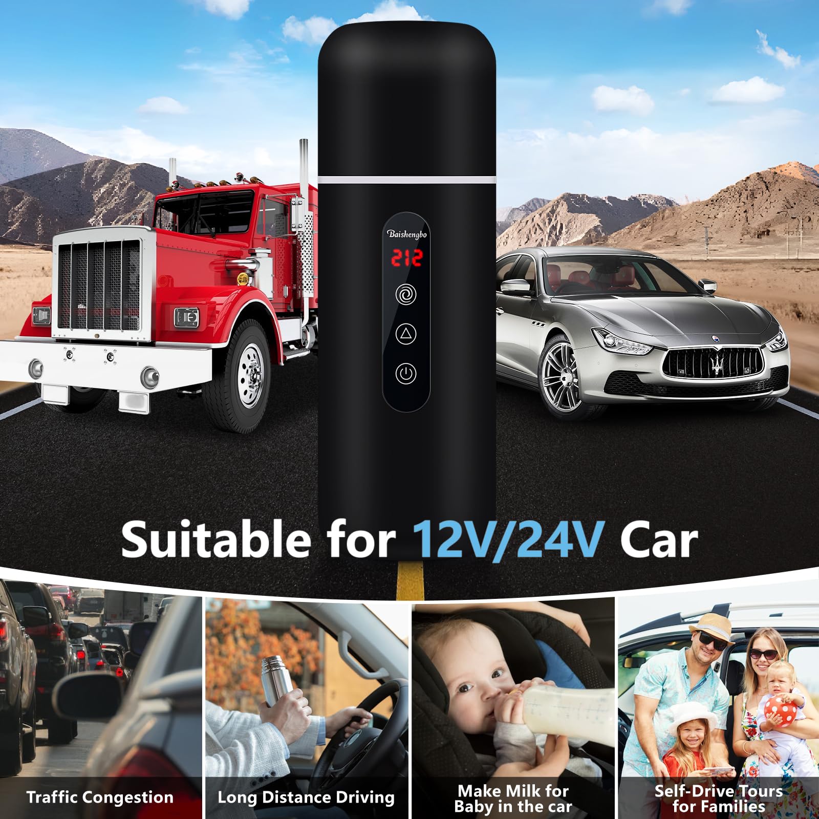 QIURUIFFA leak-proof design prevents spills on the move