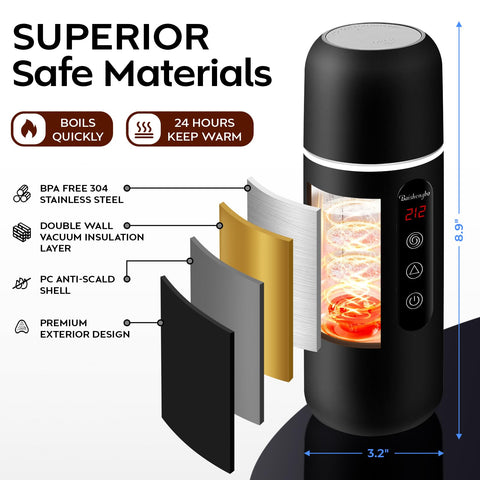 QIURUIFFA magnetic induction stirring ensures evenly mixed drinks