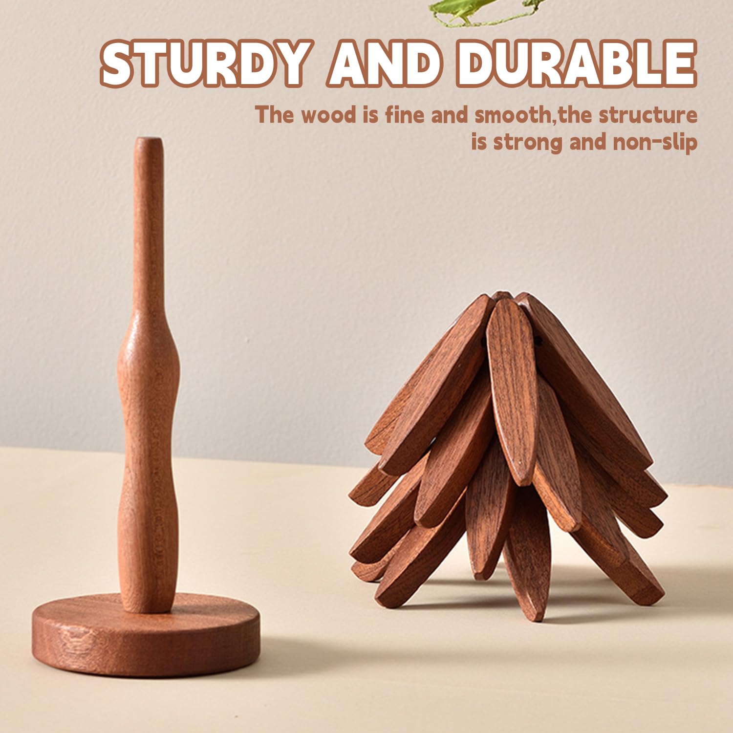 QIYLQE kitchen decor tree-design trivet decor adds a natural touch to counters.
