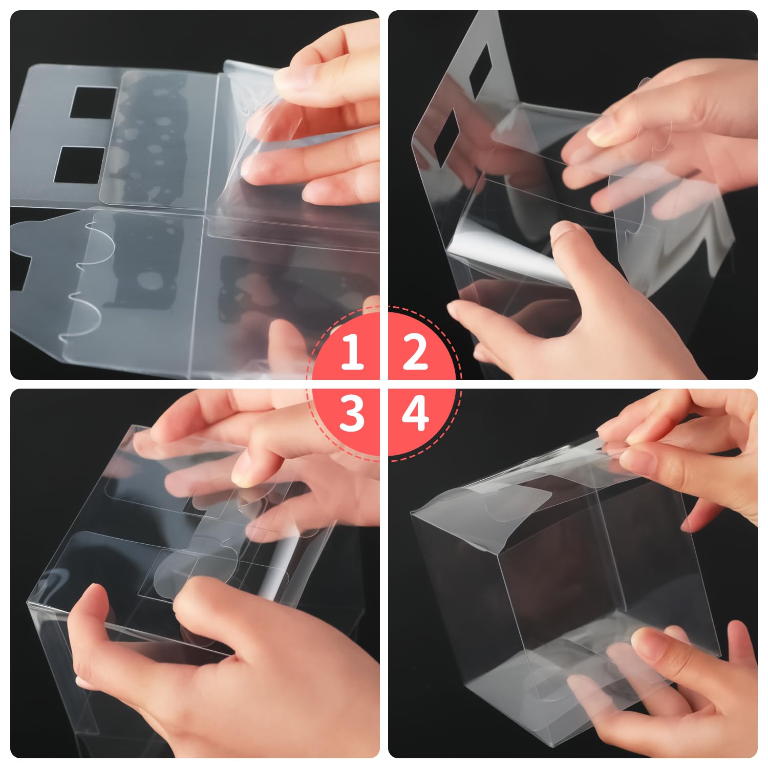 QKEL transparent gift box for treats enhances homemade confections.