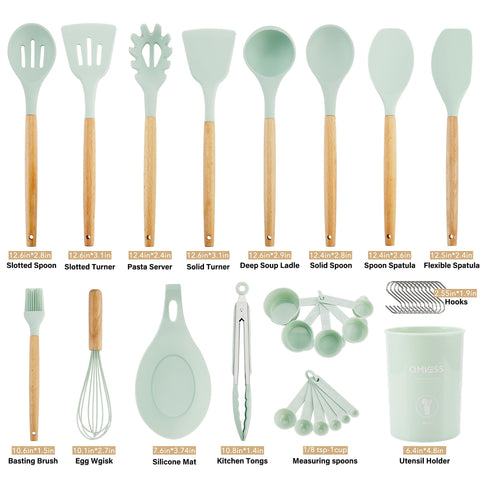 QMVESS non-stick friendly tools protect cookware surfaces during cooking.