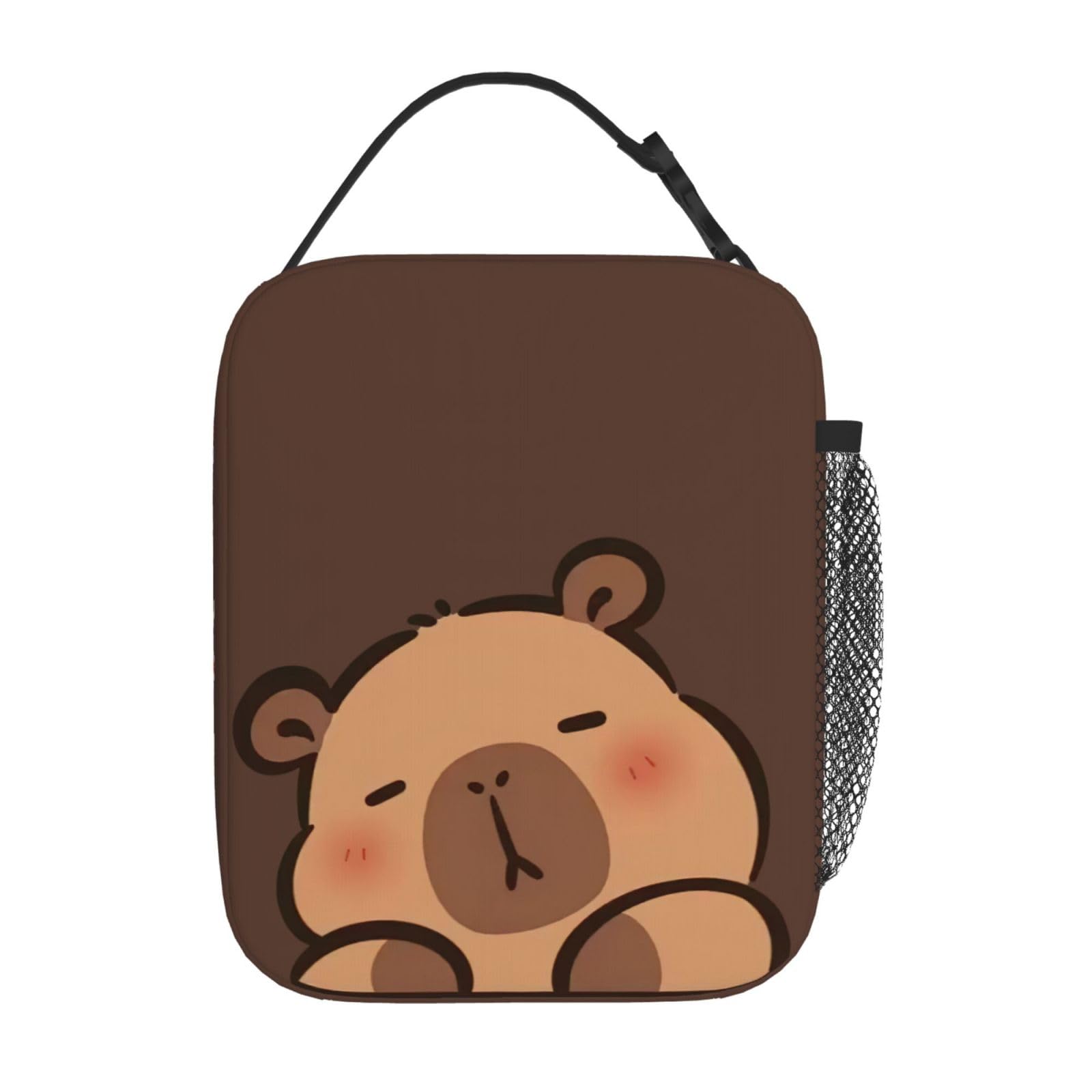 Qodwnep capybara lunch bag main pocket holds meals securely