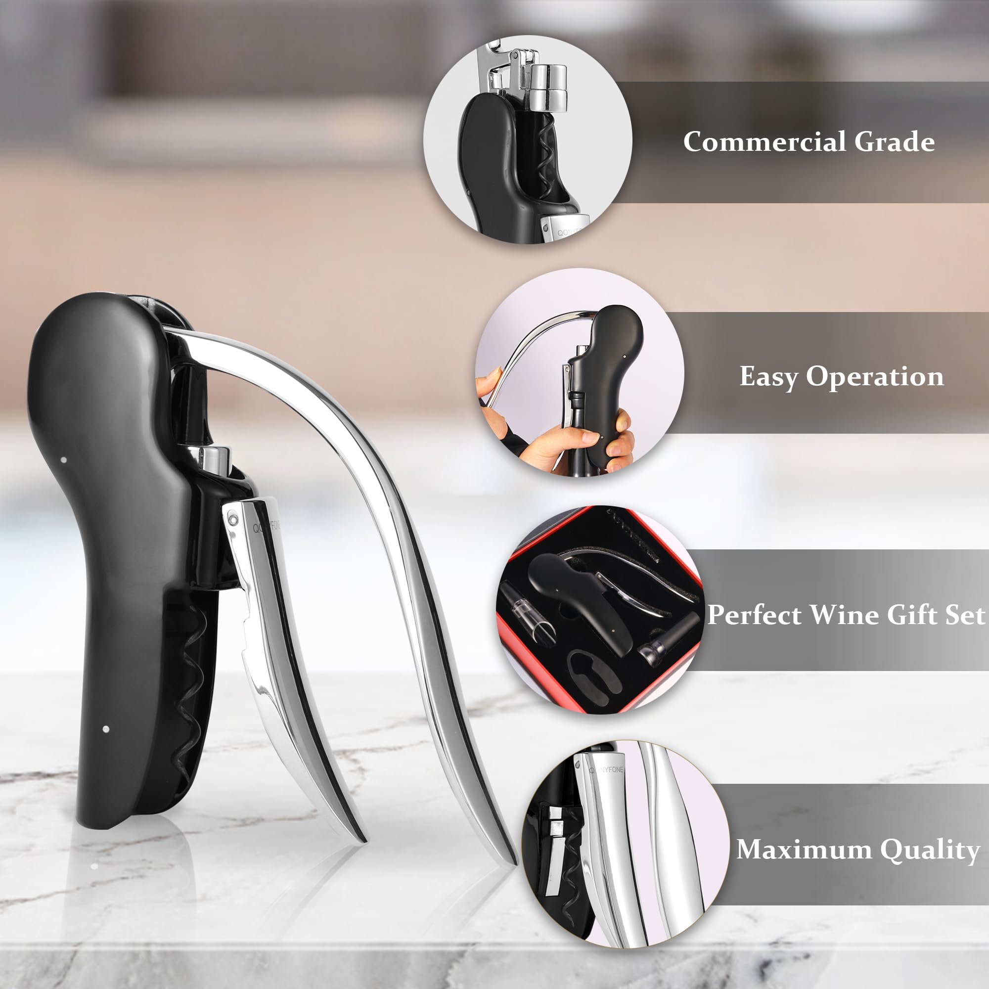 QONYFONE vacuum stopper preserving wine after opening
