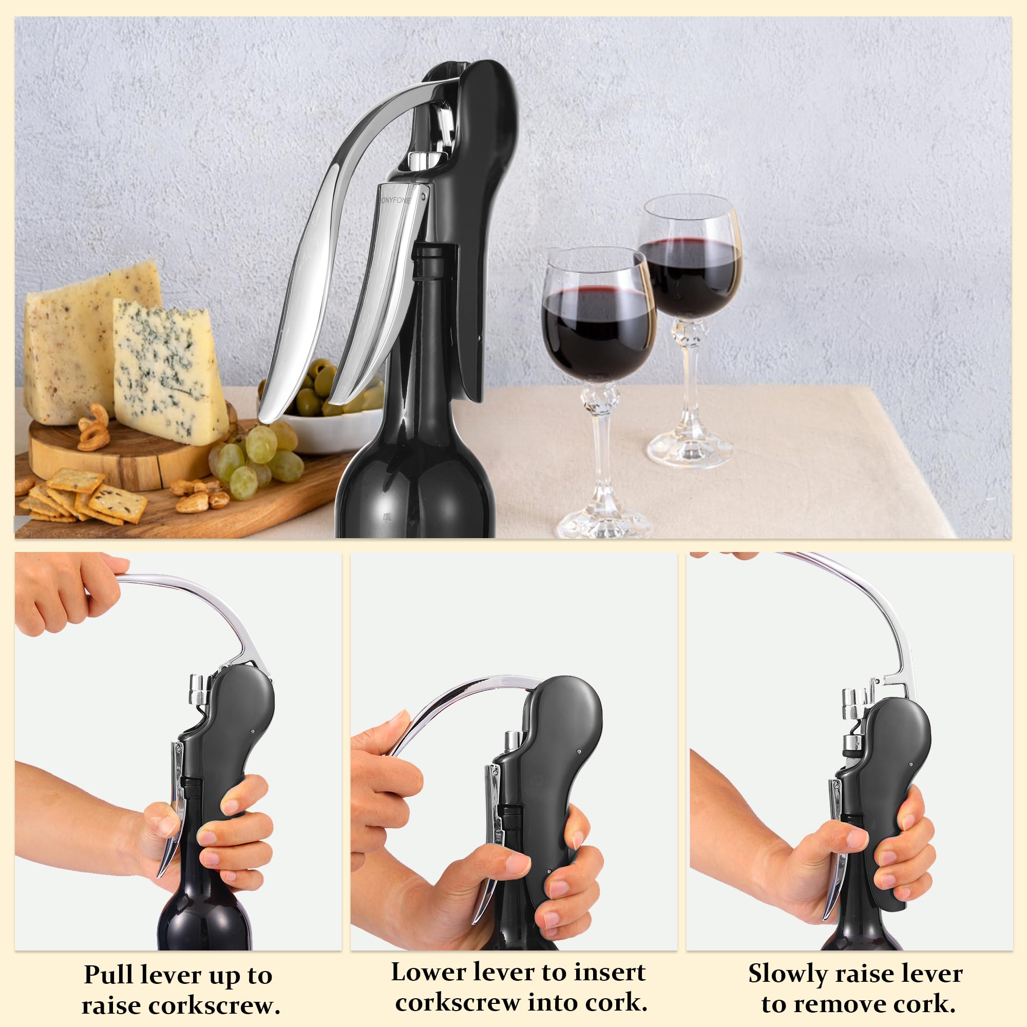 QONYFONE pourer attached for precise, drip-free pouring