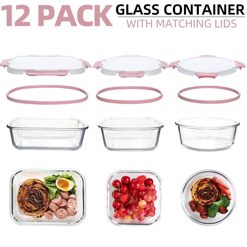 QOWOEO glass containers safe for microwave reheating without lids