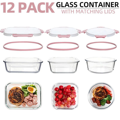 QOWOEO glass containers safe for microwave reheating without lids