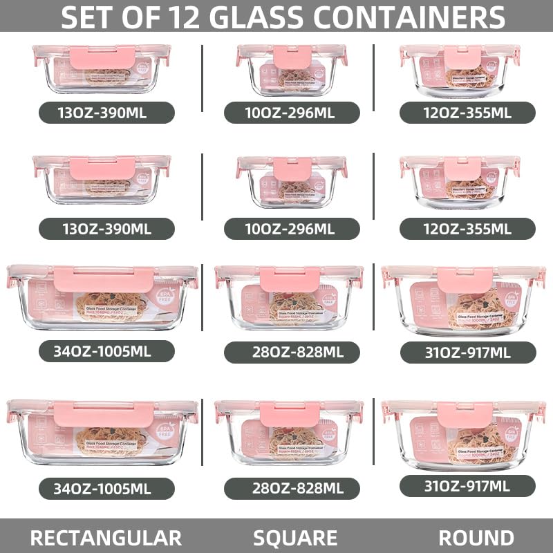 QOWOEO stackable glass storage containers optimize pantry space
