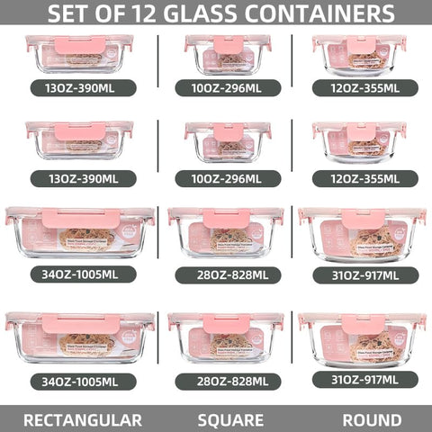 QOWOEO stackable glass storage containers optimize pantry space