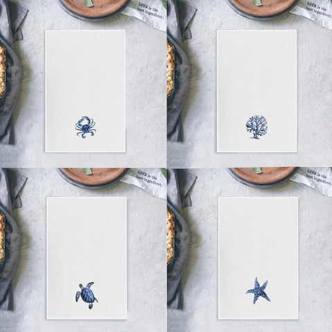 Qpenm coastal towels absorbent and fast-drying for busy kitchen use