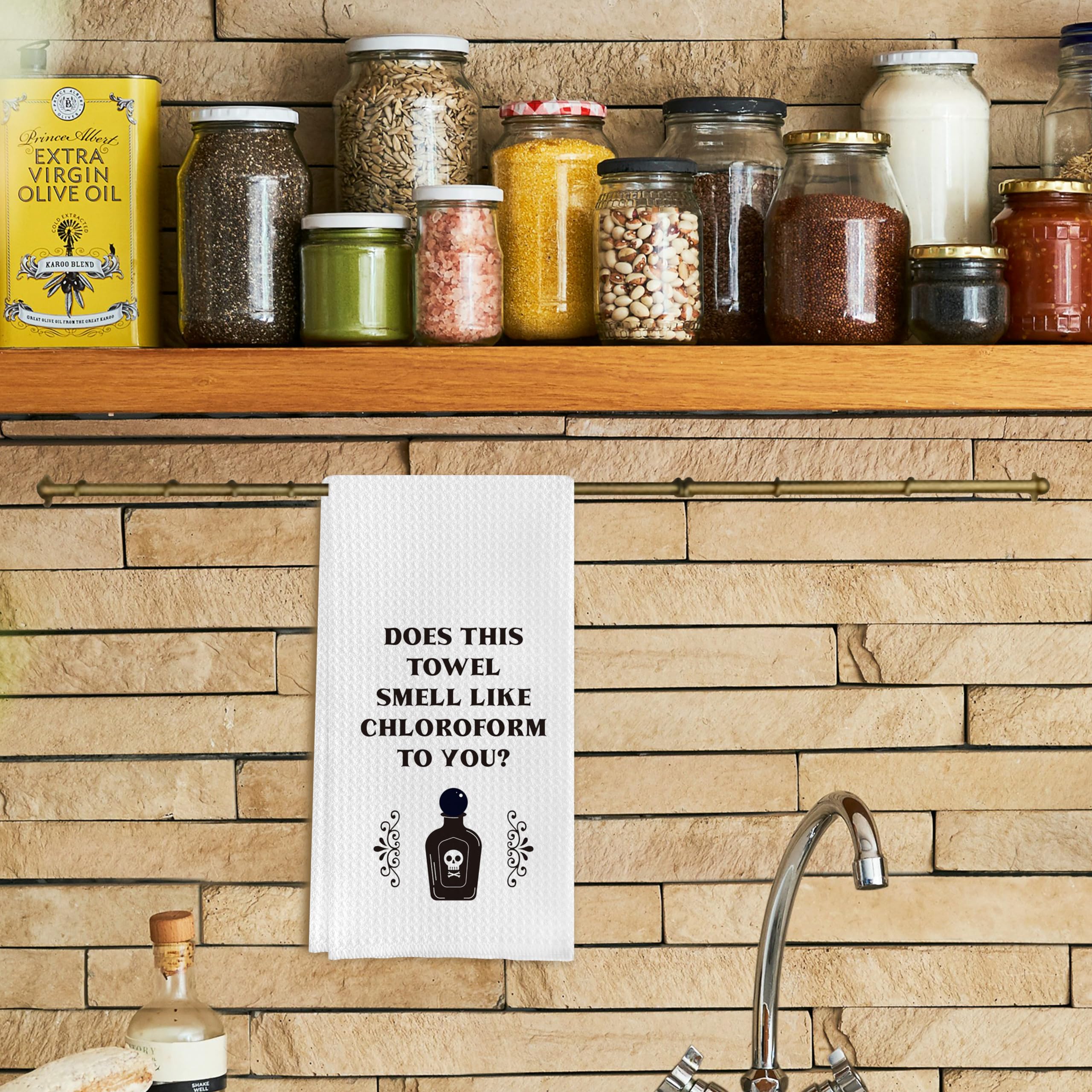 Qpenm Funny Kitchen Dish Towel 24x16 size for fast drying after washing.