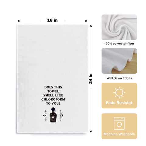 Qpenm Witchy Tea Towel makes a thoughtful gift for home cooks.