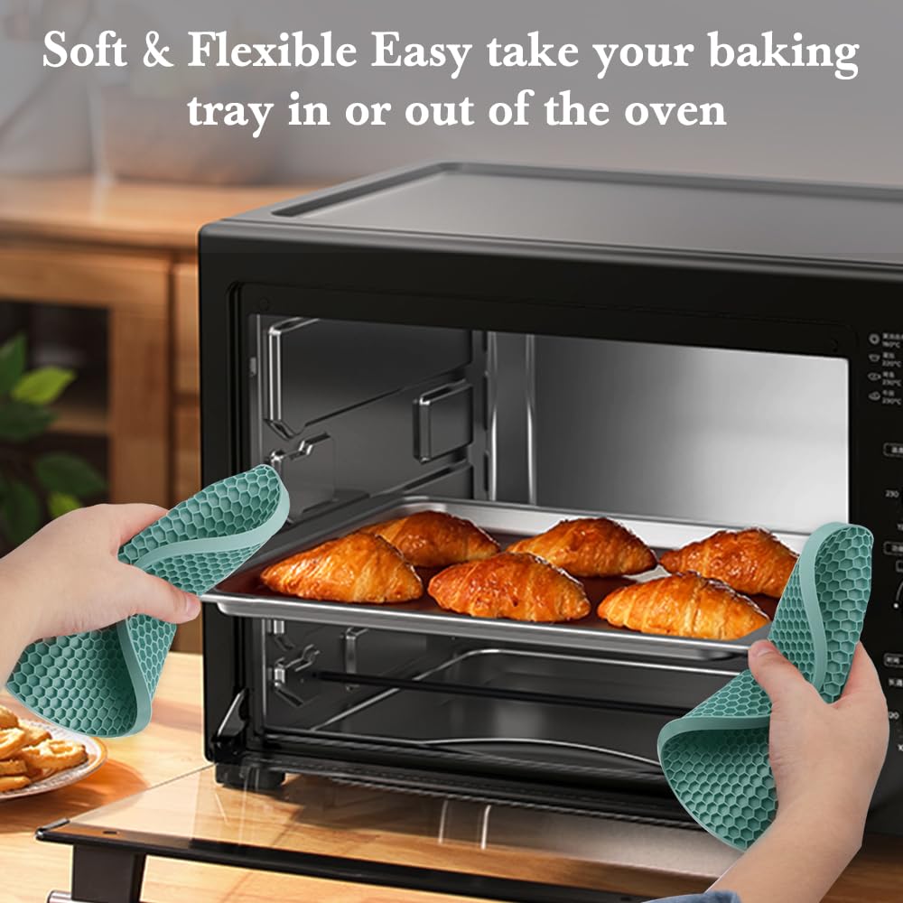 QPix Digital heat-resistant silicone mats protect counters from heat and abrasion.