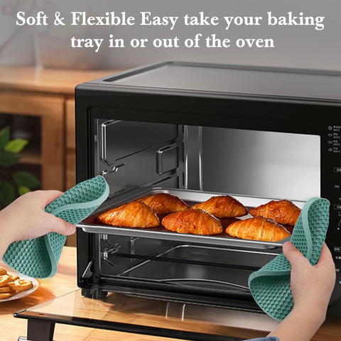QPix Digital heat-resistant silicone mats protect counters from heat and abrasion.