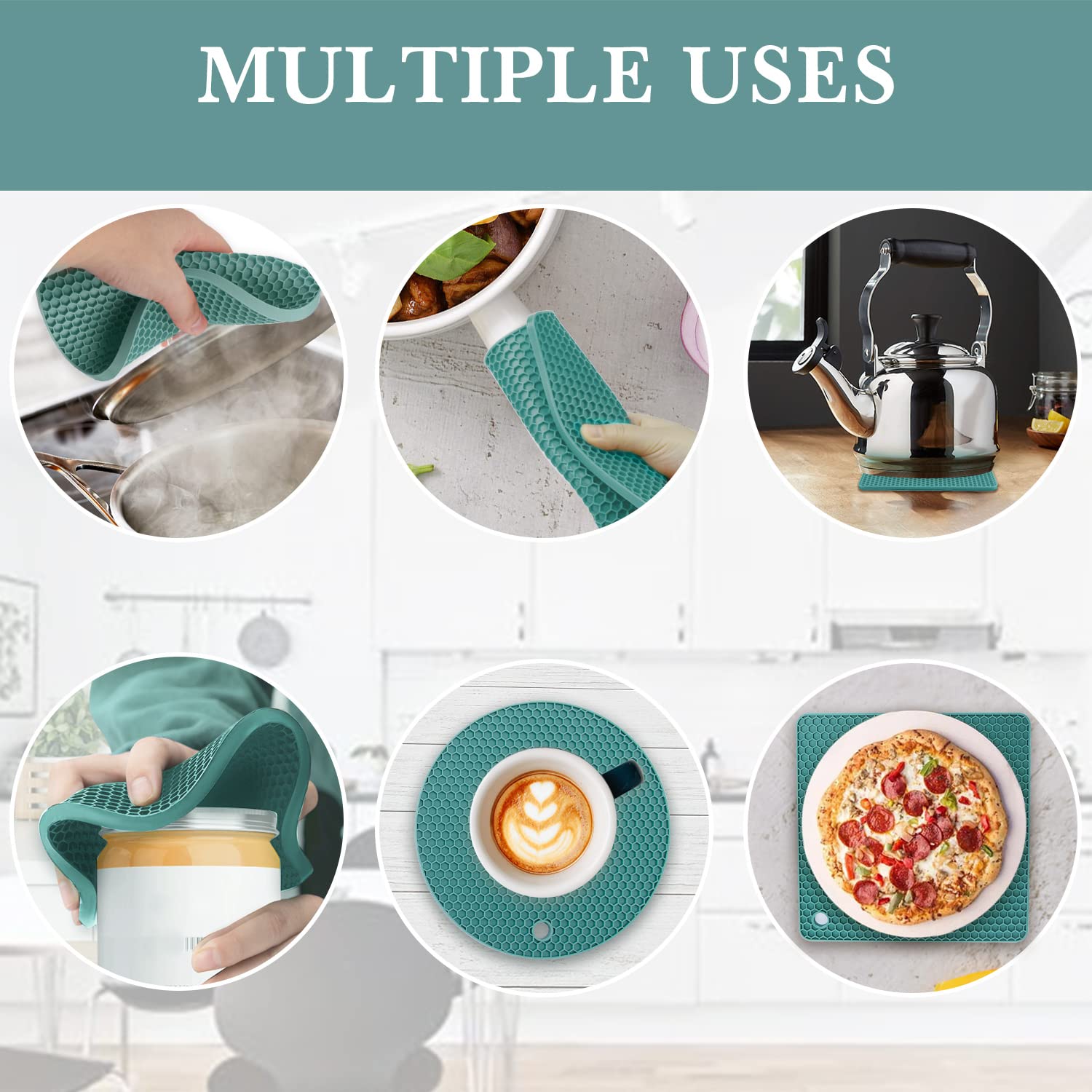 QPix Digital silicone pot holder grip helps lift hot cookware safely.