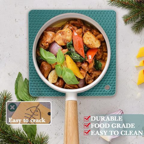 QPix Digital silicone trivet doubles as placemats and dish-drying mats.