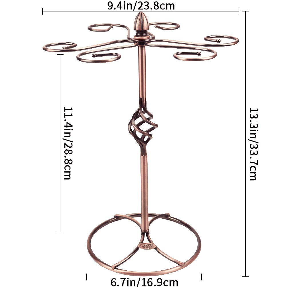 QPIX DIGITAL six-hook wine holder keeps goblets neatly arranged on the bar.