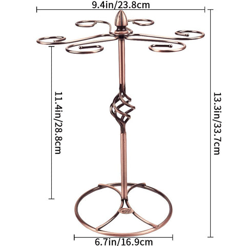 QPIX DIGITAL six-hook wine holder keeps goblets neatly arranged on the bar.