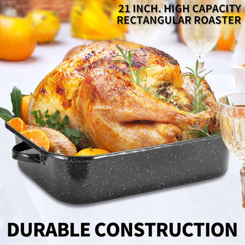QPMR dishwasher-safe pan simplifies cleanup after roasting duties.