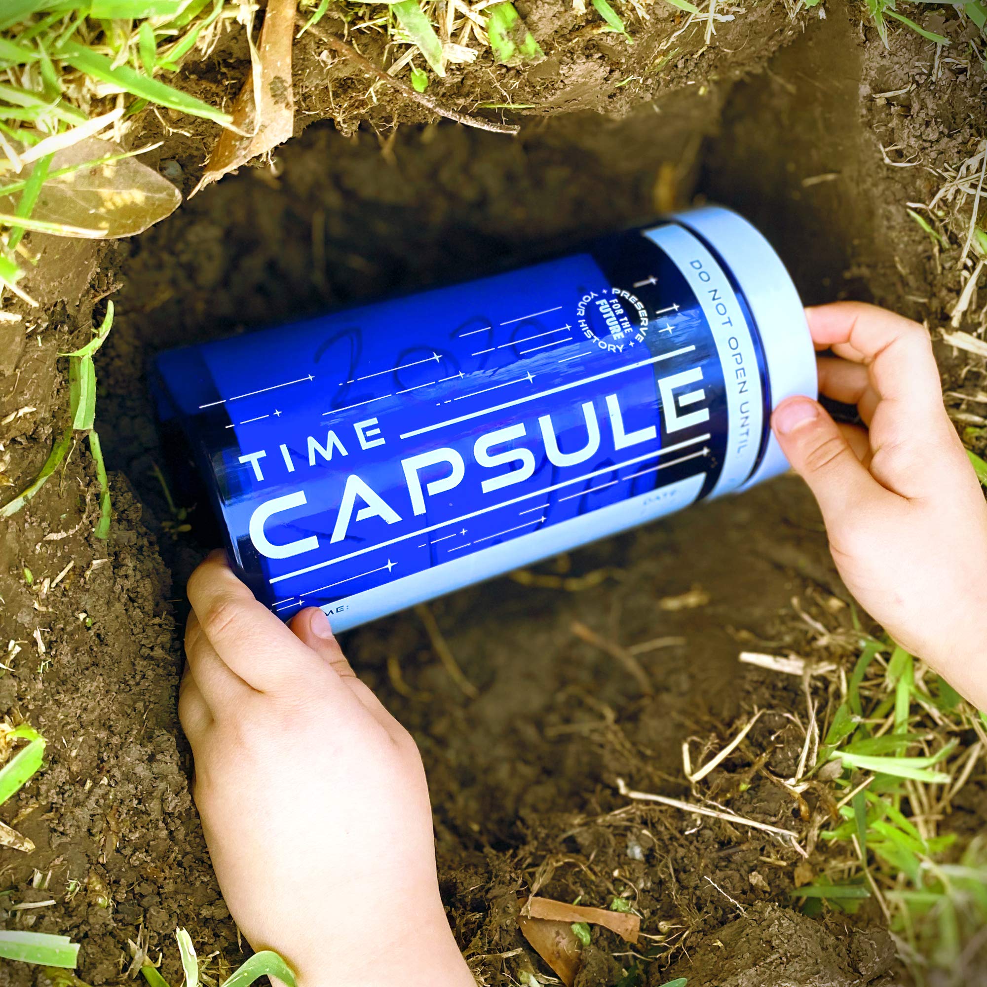 QPS Time Capsule buried in soil ready to preserve future memories
