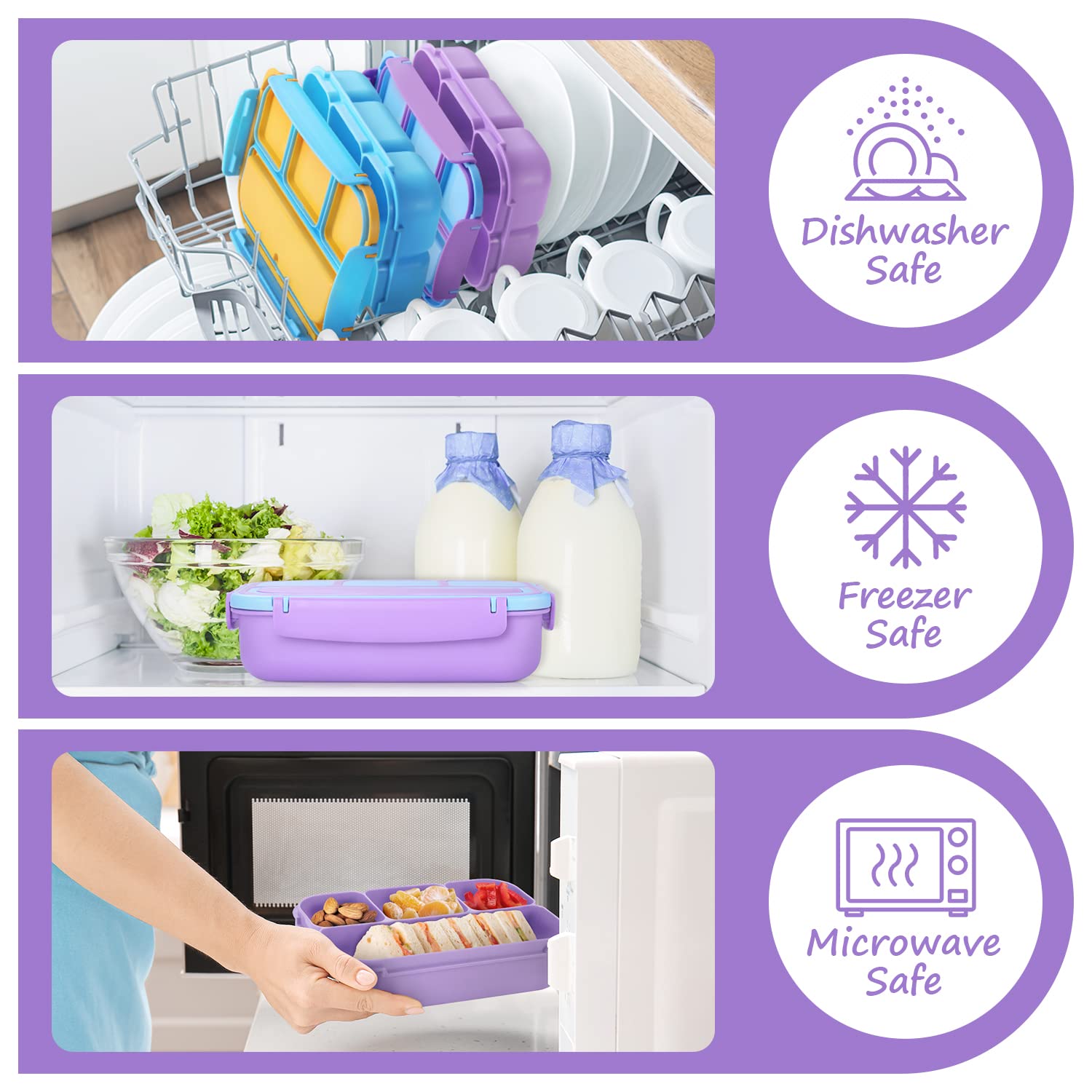 QQKO microwave-safe base for warming meals at school
