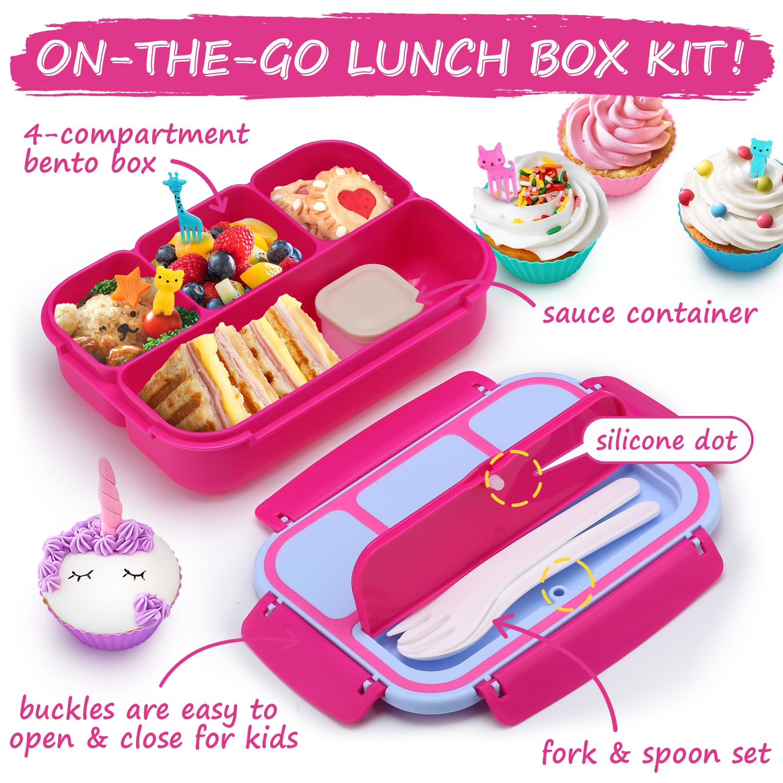 QQKO utensils set provides a fork and spoon for convenient on-the-go meals.