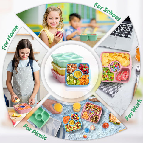 QQKO Bento microwave, freezer, and dishwasher safe for simple cleanup.