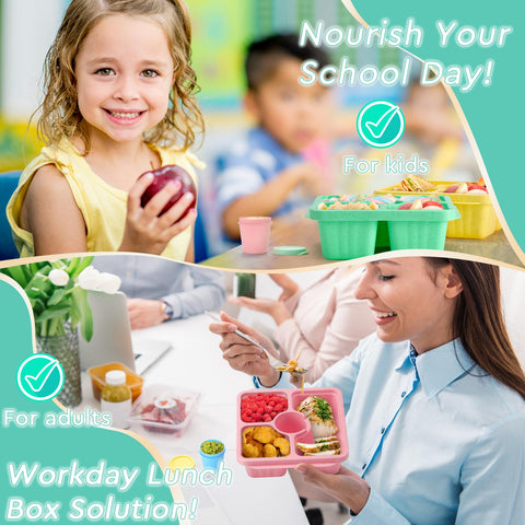 QQKO stackable lunch boxes are travel-ready and fit in backpacks easily.