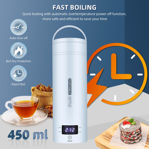 QRAGJBM 300W boil feature quickly heats water on the go.