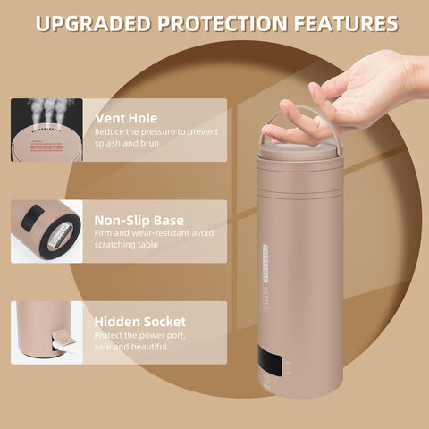 QRAGJBM vented lid and anti-slip base prevent spills