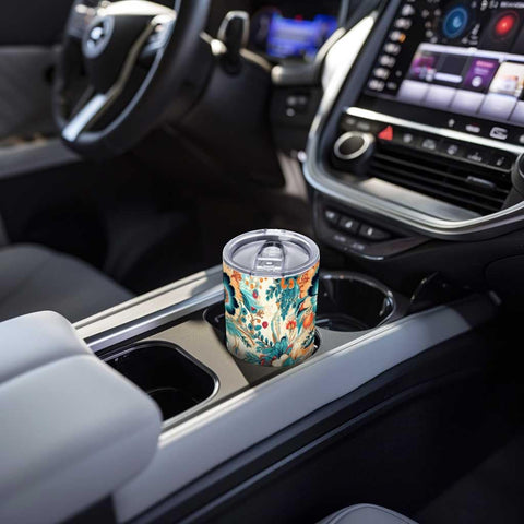 QruKinx Floral Tumbler packaging shows gift-ready presentation