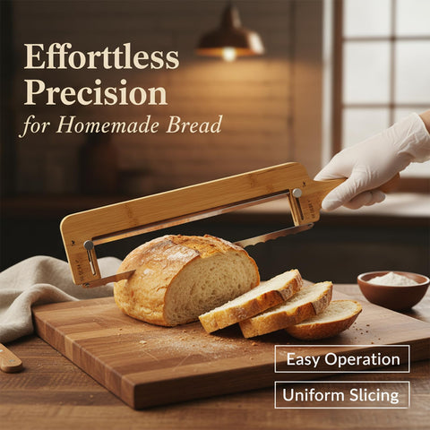 Qtaikong bread knife handles sourdough, baguettes, and rye loaves with ease.