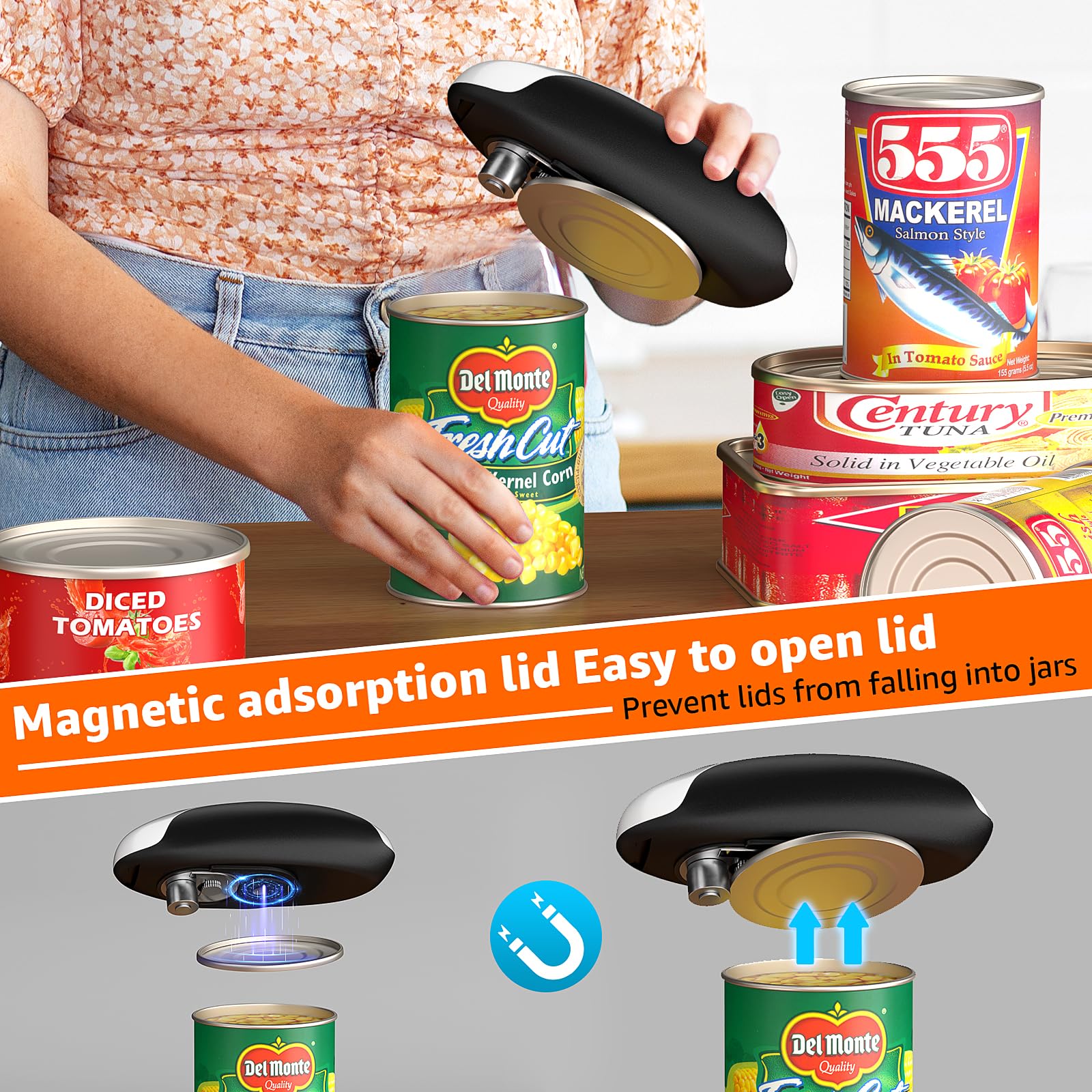 QTDHG opener with built in magnet catches caps and reduces mess