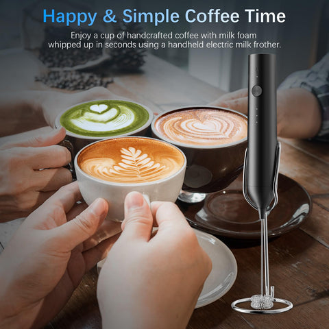 QTDHG foamer helps create silky latte foam or matcha froth at home.