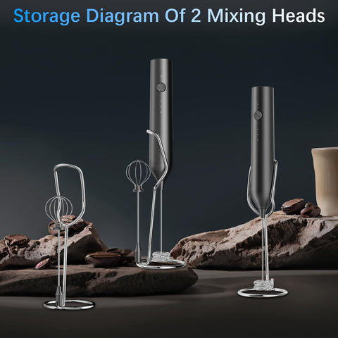 QTDHG stand-friendly design keeps the frother upright for convenient storage.