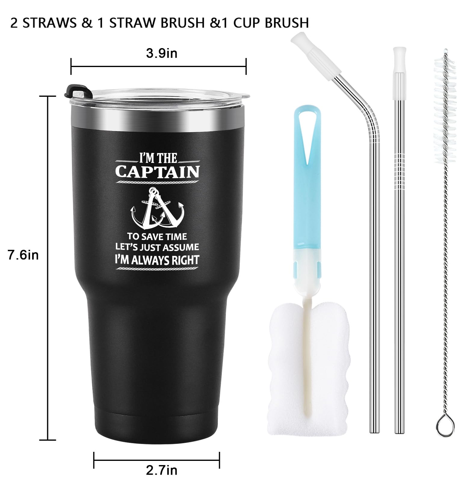 Qtencas Captain Tumbler in use on a boat for on-the-go beverages