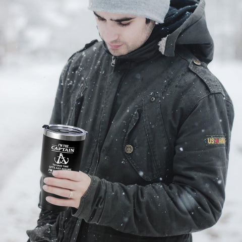 Qtencas Captain Tumbler insulation graphic illustrating hot and cold retention