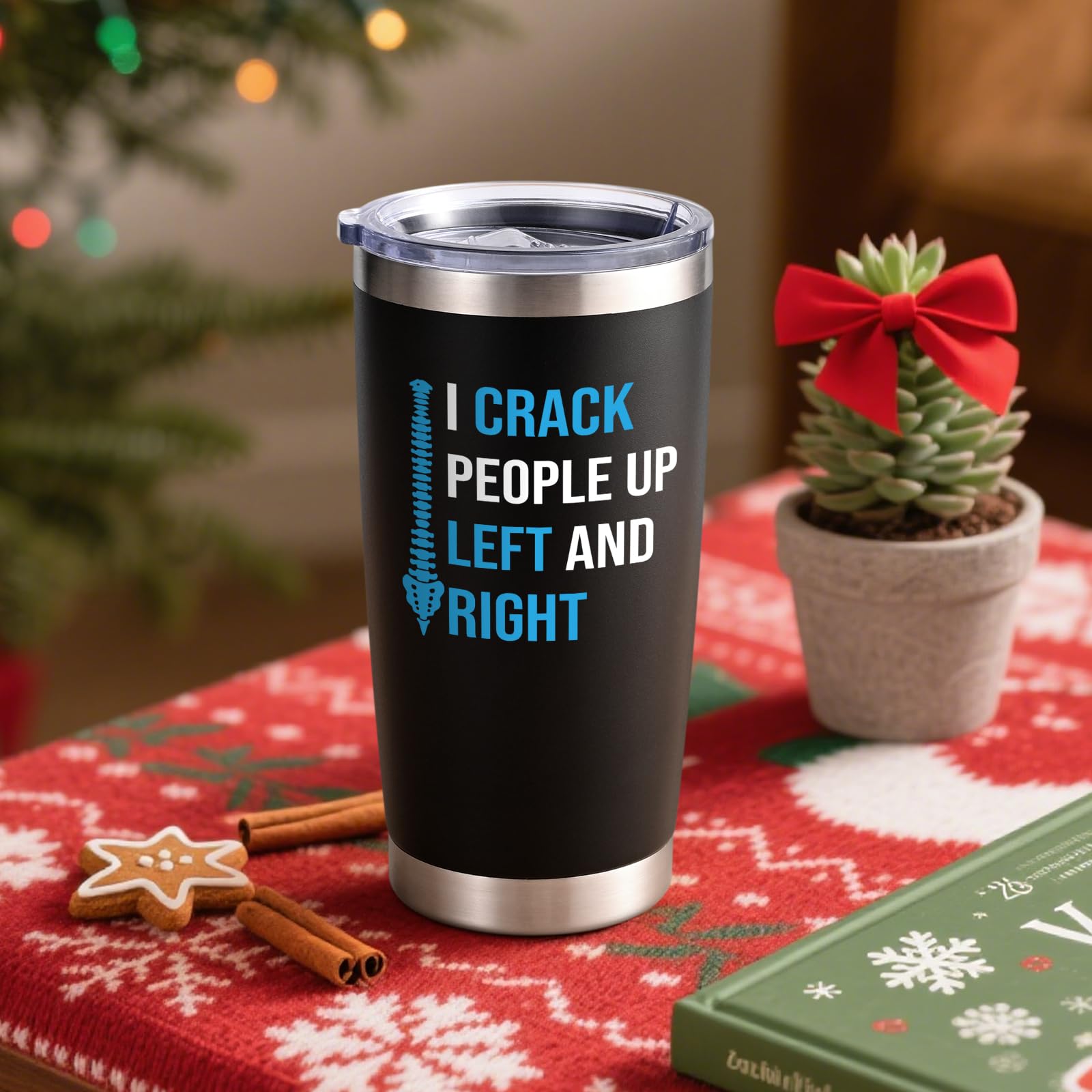 Qtencas chiropractor gift stainless steel body close-up showing durable build