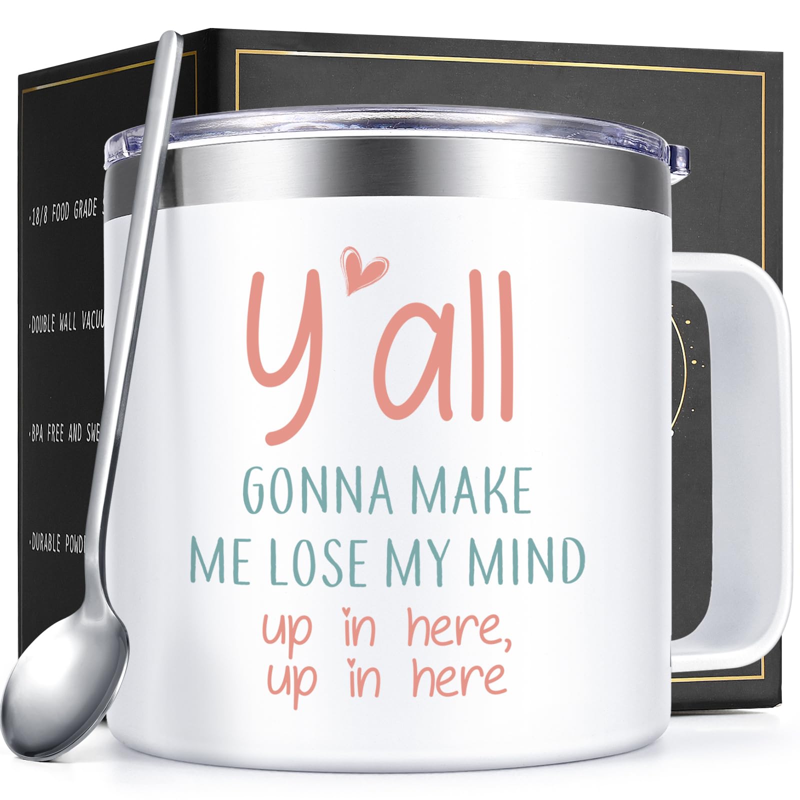 Qtencas double-wall insulated mug keeps drinks at temperature with less condensation.