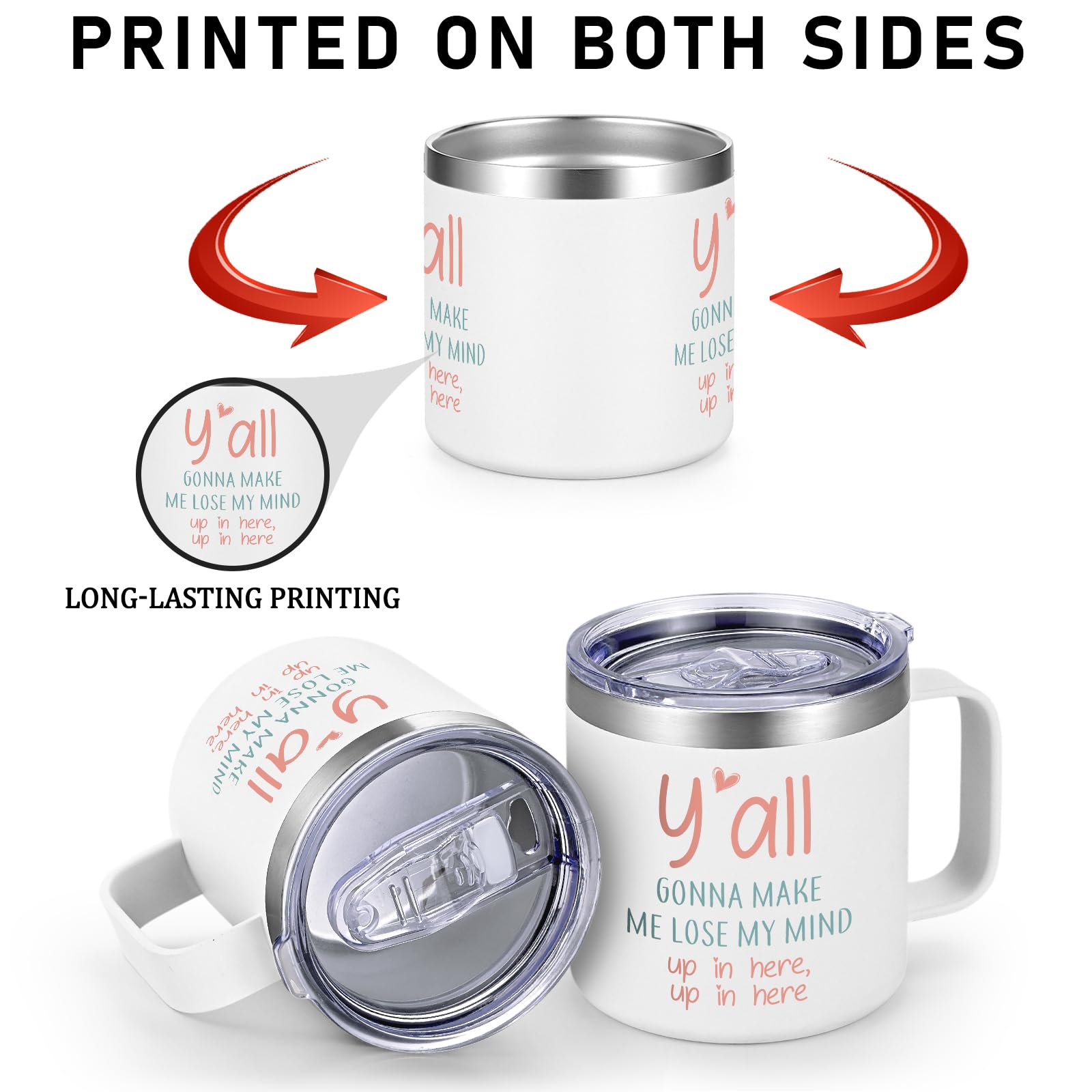 Qtencas ergonomic handle mug with non-slip base for stable use.