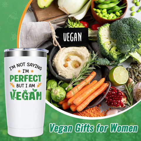 Qtencas I AM VEGAN 20oz tumbler stainless steel body, corrosion-resistant and long-lasting.
